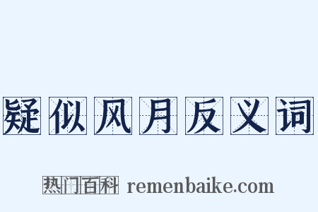 疑似风月反义词是什么意思的图片